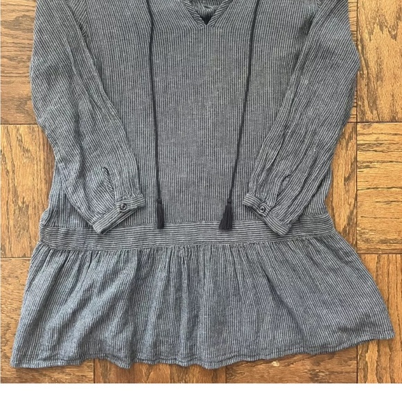 Rails Mini Dress Lydia Salem Stripe Blue Linen Rayon Drop Waist Women’s Size XS - Picture 4 of 4